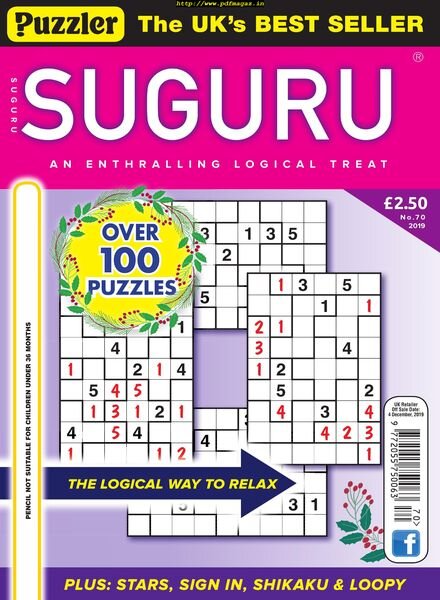 Puzzler Suguru – November 2019 Cover