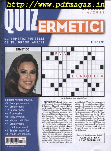 Quiz Ermetici – Settembre-Novembre 2019 Cover