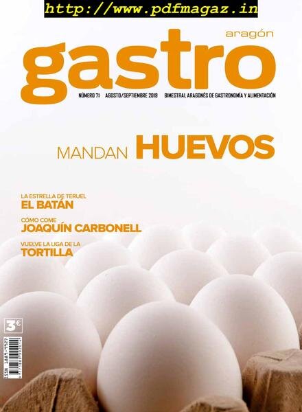 Revista Gastro Aragon – Agosto-Septiembre 2019 Cover