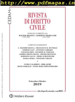 Rivista di Diritto Civile – Settembre-Ottobre 2019