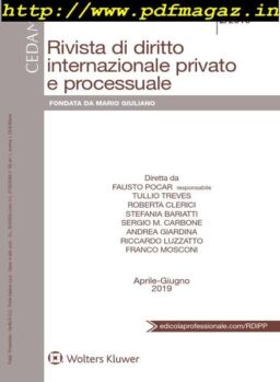 Rivista di Diritto Internazionale Privato e Processuale – Aprile-Giugno 2019