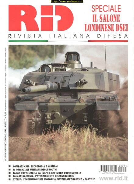 Rivista Italiana Difesa – Novembre 2019 Cover