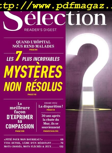 Selection Reader’s Digest France – octobre 2019 Cover