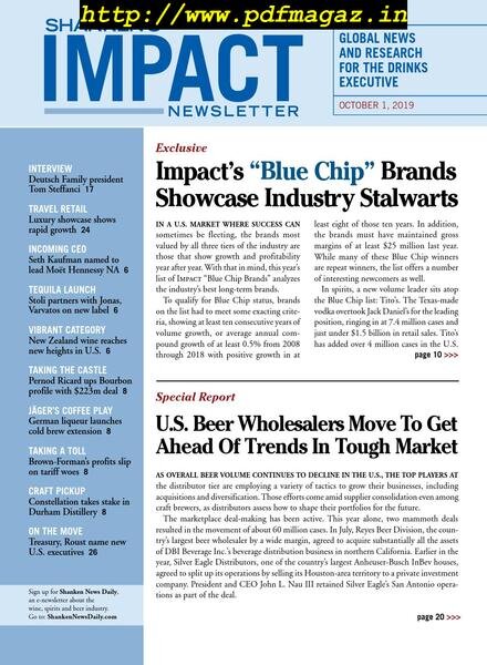 Shanken’s Impact Newsletter – October 2019 Cover