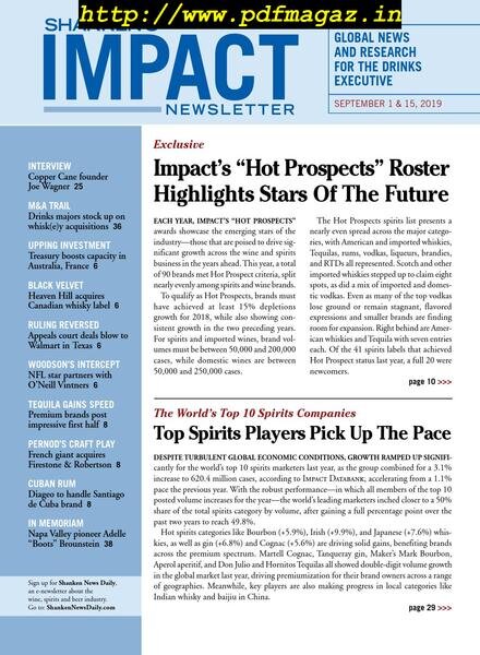 Shanken’s Impact Newsletter – September 2019 Cover
