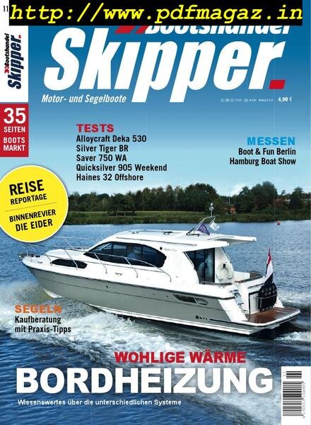 Skipper Bootshandel – Oktober 2019 Cover