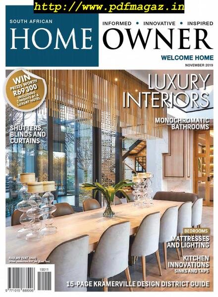 South African Home Owner – November 2019 Cover