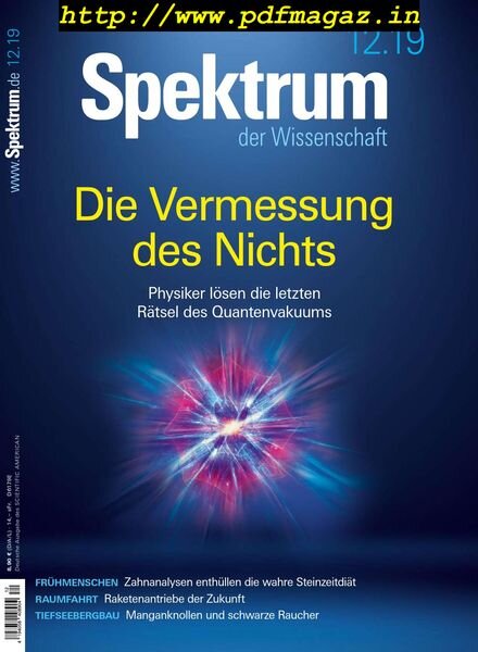 Spektrum der Wissenschaft – Dezember 2019 Cover