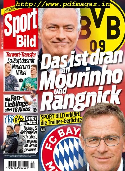 Sport Bild – 23 Oktober 2019 Cover