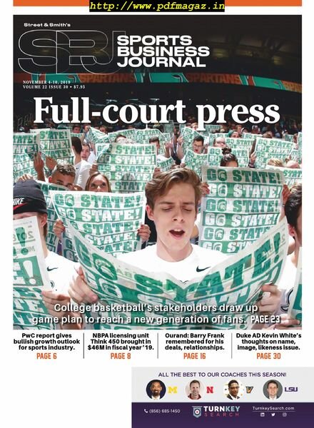 SportsBusiness Journal – 04 November 2019 Cover