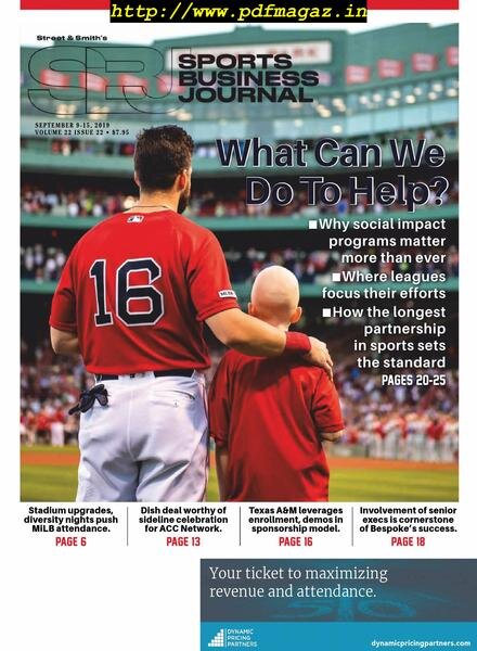 SportsBusiness Journal – 09 September 2019 Cover
