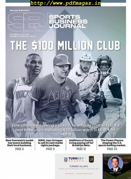 SportsBusiness Journal – 21 October 2019 Cover