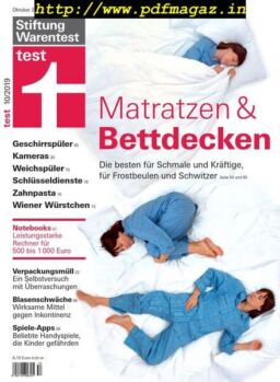 Stiftung Warentest Test – Oktober 2019
