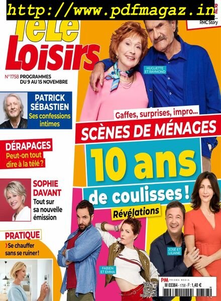Tele Loisirs – 4 Novembre 2019 Cover