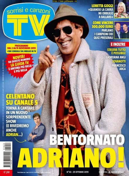 TV Sorrisi e Canzoni – 29 ottobre 2019 Cover