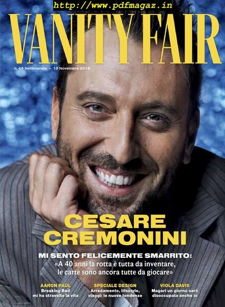 Vanity Fair Italia – 13 novembre 2019 Cover