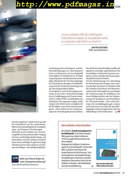 VerkehrsRundschau – 12. November 2019 Cover