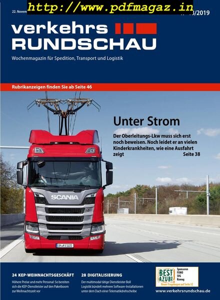 VerkehrsRundschau – 19 November 2019 Cover