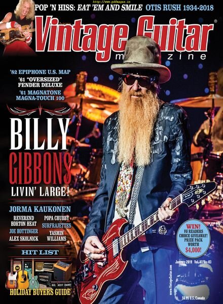 Vintage Guitar – January 2019 Cover