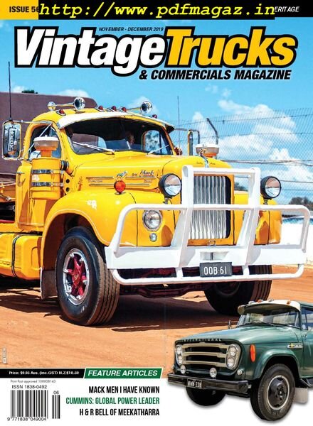 Vintage Trucks & Commercials – November-December 2019 Cover
