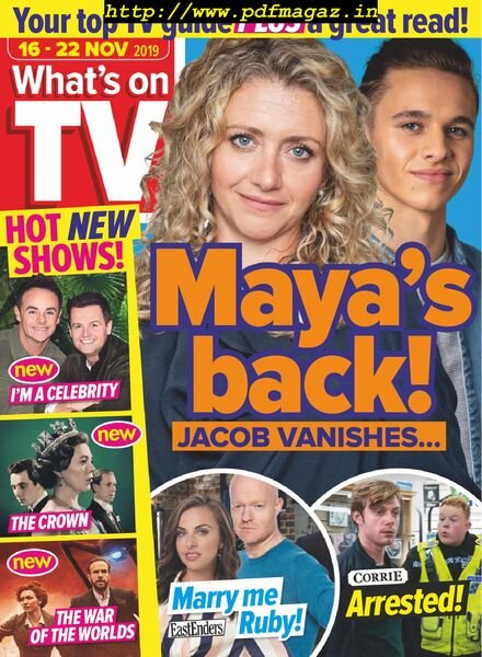 What’s on TV – 16 November 2019 Cover