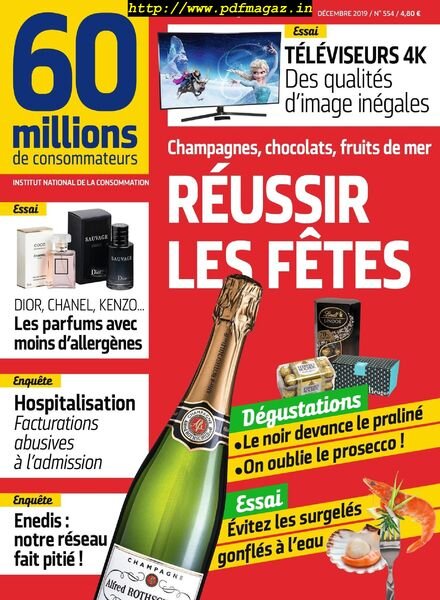 60 Millions de Consommateurs – Decembre 2019 Cover