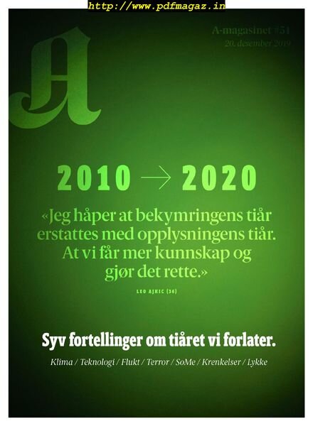 A-Magasinet – 20 desember 2019 Cover