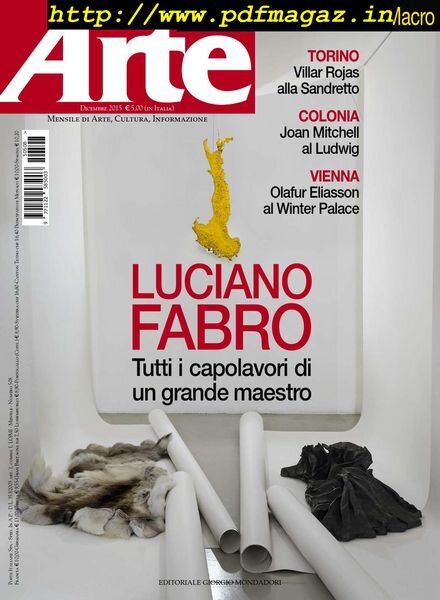 Arte – Dicembre 2015 Cover