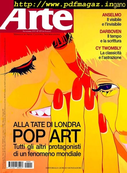 Arte – Settembre 2015 Cover
