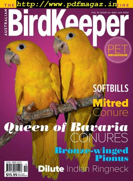 Australian Birdkeeper Magazine – December 2019 – January 2020 Cover