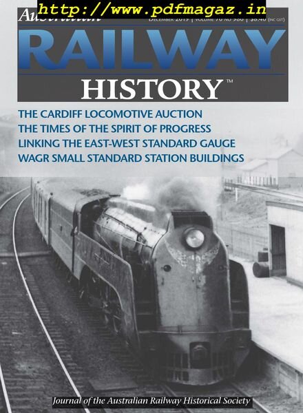 Australian Railway History – Issue 986 – December 2019 Cover