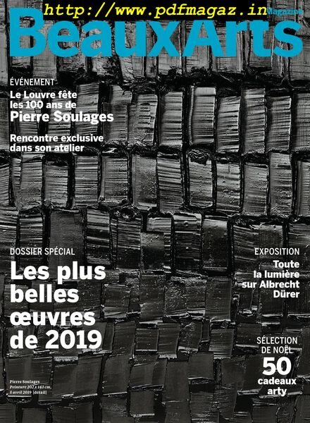Beaux Arts – decembre 2019 Cover