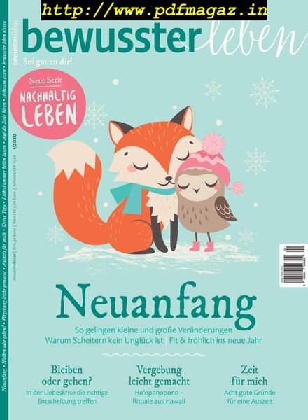 Bewusster Leben – Januar-Februar 2020 Cover