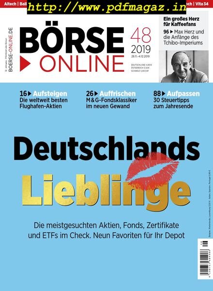BOrse Online – 28 November 2019 Cover