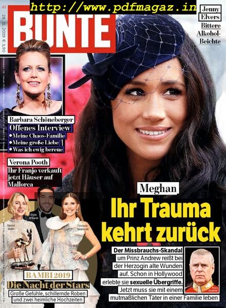 Bunte – 28 November 2019 Cover