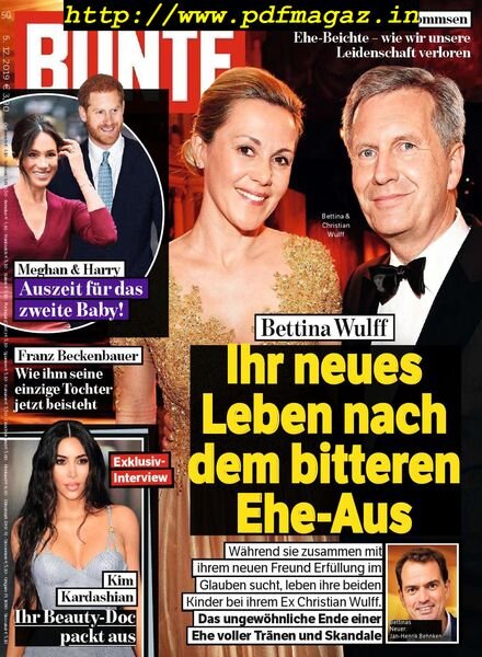 Bunte – 5 Dezember 2019 Cover