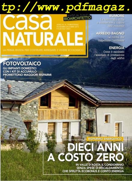 Casa Naturale – Novembre-Dicembre 2015 Cover