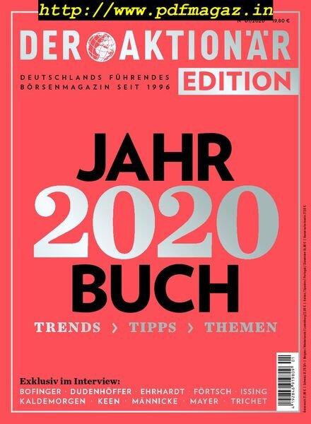 Der Aktionar – 19 Dezember 2019 Cover
