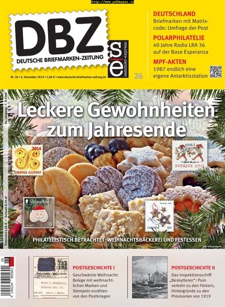 Deutsche Briefmarken-Zeitung – 06. Dezember 2019 Cover