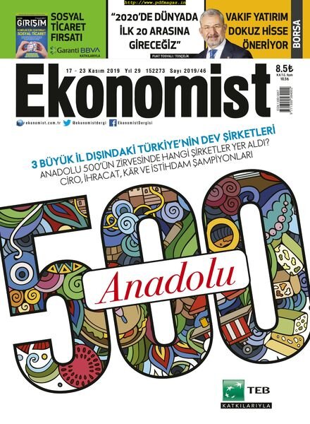 Ekonomist – 20 Kasim 2019 Cover