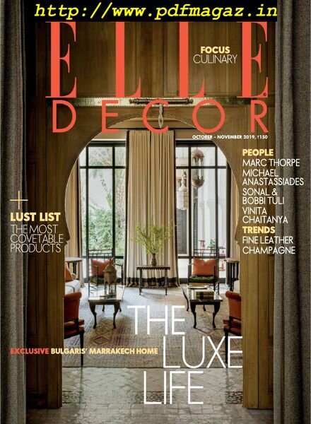 Elle Decor India – October-November 2019 Cover
