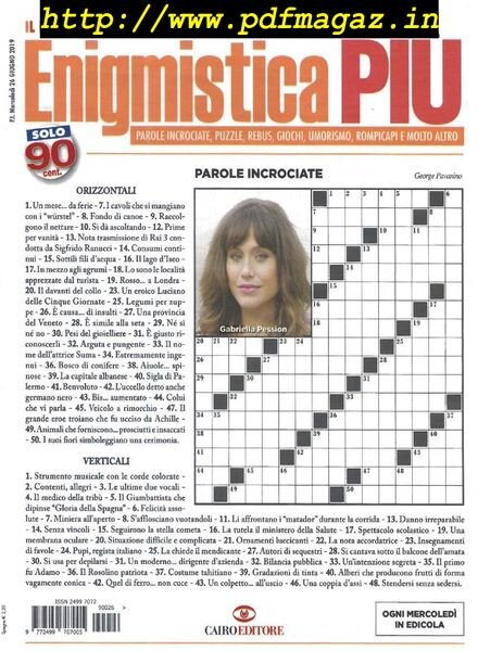 Enigmistica PIU – 2 Luglio 2019 Cover