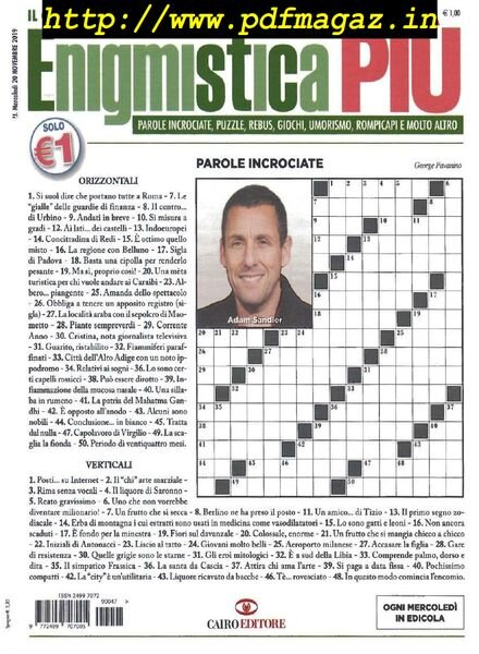 Enigmistica PIU – 26 Novembre 2019 Cover