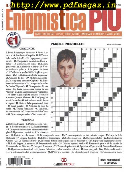 Enigmistica PIU – 30 Luglio 2019 Cover