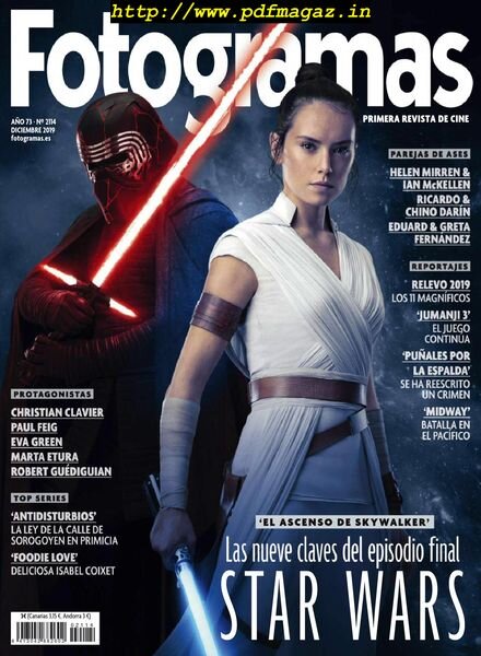 Fotogramas – diciembre 2019 Cover