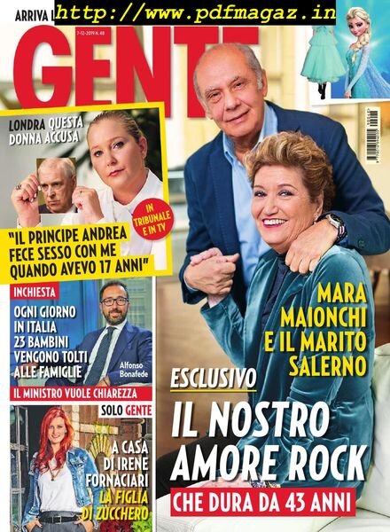 Gente Italia – 07 dicembre 2019 Cover