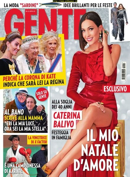 Gente Italia – 28 dicembre 2019 Cover