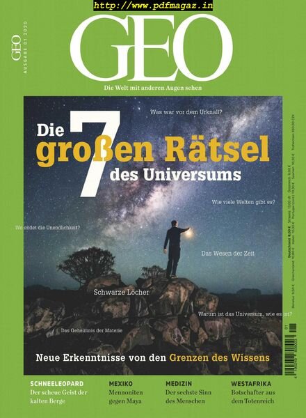 Geo Germany – Januar 2020 Cover