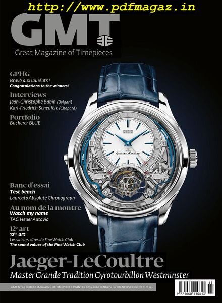GMT – decembre 2019 Cover