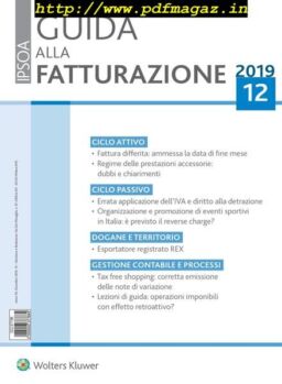 Guida alla Fatturazione – Dicembre 2019